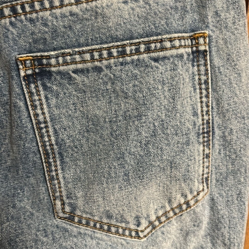 Princess Polly light wash straight leg cross button fly jeans US Women’s size 4 - Picture 13 of 14